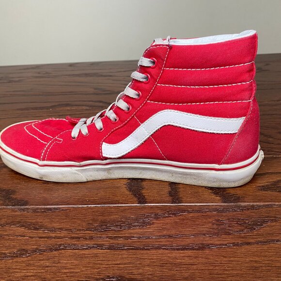 Vans Sk8-Hi Classic Hi Tops Mens 11 Red - Picture 8 of 11